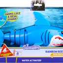 SwimWays Rainbow Reef Shark Toy, Finn Diesel Kids Shark Pool Toy and Swimming Accessory, Self-Activated Water Toys, Learn to Swim Pool Toys for Kids Ages 5 & Up (Batteries Included)