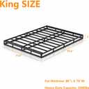 DORITRON Low Profile King Box Spring 4 Inch, 3000lbs Heavy Duty King Size Box Spring Bed Base Metal Mattress Foundation, Easy Assembly, Noise Free