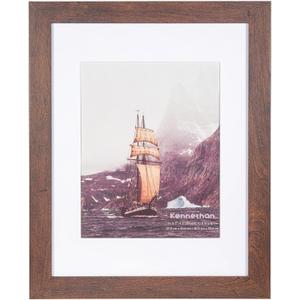kennethan 11x14 Picture Frame Dark Brown 1 Pcs in 1 set Wooden Frame can Display 8x10 Picture with Mat or 11x14 Without Mat on the Wall for home decorationholiday gift