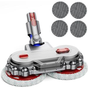Mop Head for dy-Son V7/V8/V10/V11/V12/V15 Vacuum Cleaners, Electric Floor Mop with Removable Water Tank, Wet Mop Head Attachment Wet and Dry (Large)