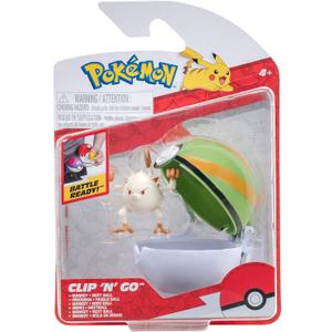PKW3136 - Clip 'n'Go Pok Balls - Menki & Nest Ball, Official Pokball with 5 cm Figure