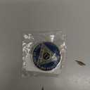 2 Year Midnight Blue AA Alcoholics Anonymous Medallion Chip Tri Plate Gold & Nickel Plated Serenity Prayer