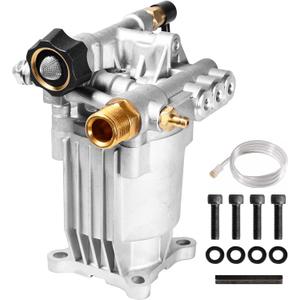 YAMATIC 3/4" Shaft Horizontal Pressure Washer Pump 3400 PSI @ 2.5 GPM Replacement Pump for Power Washer Compatible with Homelite, Troybilt, Simpson, Karcher Honda GC160 GC190 AR rmv 2.5g30 and More