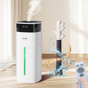 Humidifier Large Room 5.3Gal/20L - Cool and Warm Mist Humidifiers for Home 3000 sq ft, Air Humidifiers for Bedroom with Diffuser&Extended Tube, Whole House Humidifiers for Nursery Baby Plants (White)