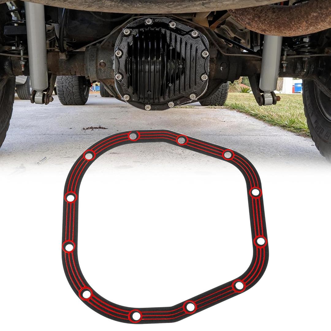 10.25 & 10.5 Differential Cover Gasket Compatible with Ford Sterling 10.25" & 10.5" Axle & LLR-F105, Steel Core with Rubber Coated Rear Differential Gasket, Leak Proof, Reusable, Easy Install