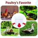 (6 Pack) Upgraded Large Detachable Automatic Chicken Waterer Cups,Reinforced Professional Poultry Waterer for Chickens,Ducks,Turkeys,Goose,with Drill Bits. (Red)