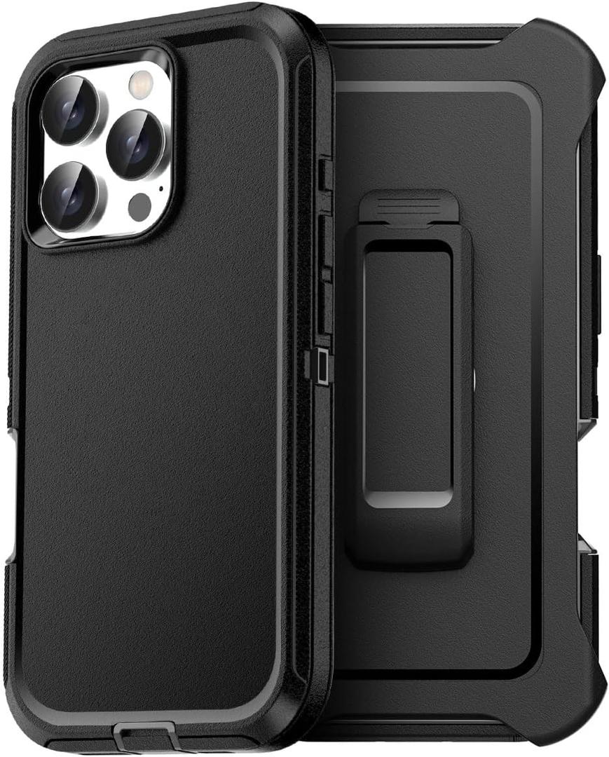AICase for iPhone 16 Pro Case with Belt Holster,Heavy Duty Drop Protection Full Body Rugged Shockproof/Dust Proof Military Protective Tough Durable Men for iPhone 16 Pro 6.3"_16