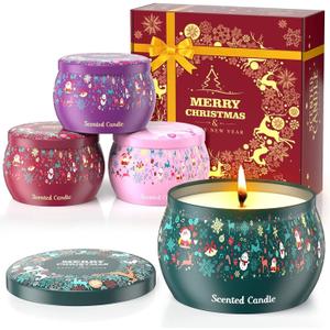 4 Pack Aromatherapy Candle, Stress Relief Candle Gifts for Women