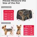 KEMIMOTO Motorcycle Dog Carrier Expandable, Airline Approved Pet Carrier Shoulder for Small Dogs & Cats Under 17 lbs, 18x11x11 Inch Soft-Sided Travel Bag, Folding & Portable for Cruiser Touring