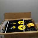 TOLRET Collapsible Shopping Cart with Wheels, 200 lbs Capacity Grocery Cart on Wheels with Storage Crate, Platform Hand Truck with Foot Brake, Yellow