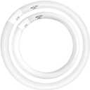 Celiwace FC16T9 40 Watt and FC12T9 32W Set 6500K, 16 inch T9 40W Circline Light Bulbs, 12 inch 32W Circular Fluorescent Round Bulb CRI 80, DL 4700 Lumen G10q