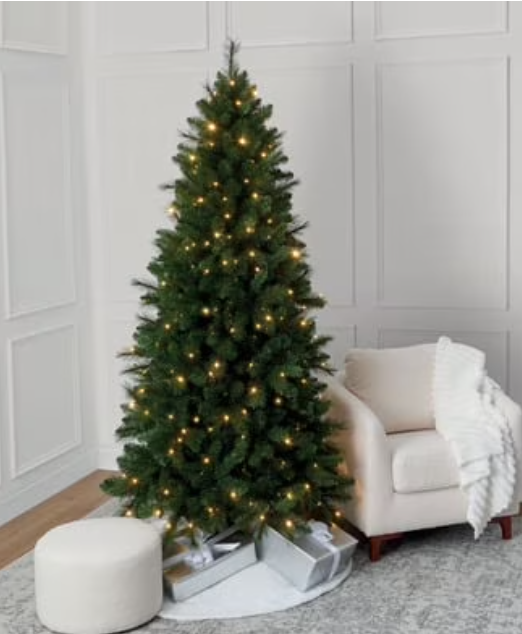 7ft. Pre-Lit Hudson Pine Artificial Christmas Tree - LumaDazzle™ Color Changing Twinkle LED Lights