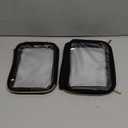 Wedama TSA Approved Toiletry Bag, 2 Pack Clear Makeup Bags with Handles, Quart Size Clear Toiletry Bags, PVC Cosmetic Bags for Women and Men, Carry on Airport Airline Compliant Bag, Black