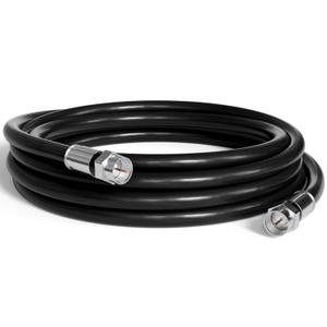 THE CIMPLE CO Coaxial Cable, 10 FT, Indoor/Outdoor, High Speed Internet, Satellite Extension, RG6, Dual Shielded Coax, CATV, UV Resistant, Weather Proof, CL2 Rated, 3 Meters, Black