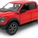 KiNSMART - 2022 Ford F-150 Raptor 5" 1:46 Scale Die Cast Model Toy Truck (Red)