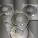 uxcell 4pcs Wall Split Flange 115mm / 4.5" OD Escutcheon Plate ABS Round Self-Adhesive Plumbing Cover Plates for 51mm / 2" Dia Water Pipe Faucet Decoration Accessories, Silver