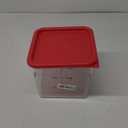 Cambro 6SFSPP190 Translucent Food Container With Lid, 6-Quart (Red)