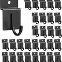 30 Pcs J Shaped Slatwall Hooks, Slat Wall Display Hooks Slat Wall Hanger Hooks for Garage, Shop, Home, Office (Black)