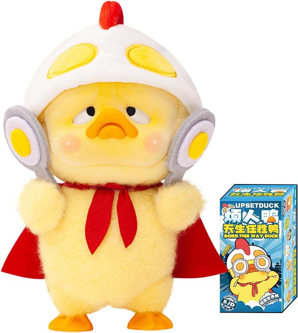 CALEMBOU Plush Doll Blind Box, Upsetduck Series Stuffed Animals Blind Box, Kawaii 1 of 6 Possible Mystery Collectible Toys Cute Soft Animals Charm Christmas Birthday Gifts (Born This Way Series)