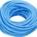 MECCANIXITY 4mm 16Yards Hollow Pipe Rubber Cords, Elastic Silicone Tube Cord Barber Cord for Knitting Jewelry Making DIY Crafts Stitch Holders, Dark Blue