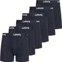Levi's Mens Boxer Briefs Breathable Cotton Underwear for Men Pack of 6 (Large, 6 Pack Black)