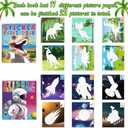 90shine 2PCS Sticker Books for Kids Boys Ages 4-8 Dinosaur Space Designs Party Gift Create 22 Pictures
