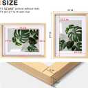 Egofine 12x16 Picture Frame Natural Wood Made of Solid Wood with Plexiglass, Display Pictures 9x12/11x14 with Mat or 12x16 Without Mat, for Wall Mounting Photo Frame