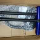 Edger Lawn Tool 41in Border Edger with Tempered Spring Steel Blade Long Rubber Handle Wide Footplate Rustproof Manganese Steel Half Moon Edger for Garden Maintenance