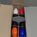 Romasaty C9 Multicolor Christmas Lights, 25Ft Vintage Christmas Lights with 26 Ceramic Colorful Bulbs, Hanging Connectable Christmas String Lights for Patio Garden Holiday Home Xmas Decor