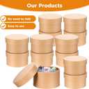 12 Pcs Round Paper Mache Box, Small Gift Box with Lid 3.35 Inch Nesting DIY Cardboard Craft Empty Boxes for Adults Decoupaging Painting Crafting Storing Jewelry Treasure