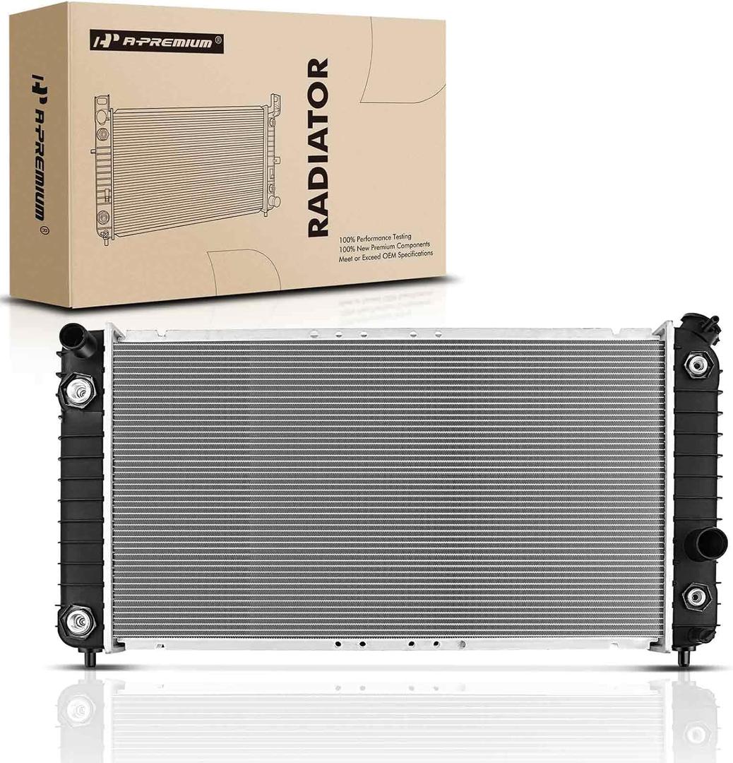 A-Premium Engine Coolant Radiator Assembly with Transmission & Engine Oil Cooler Compatible with Chevy Blazer, S10 & GMC Jimmy, Sonoma & Isuzu Hombre & Oldsmobile Bravada 4.3L, Automatic Transmission