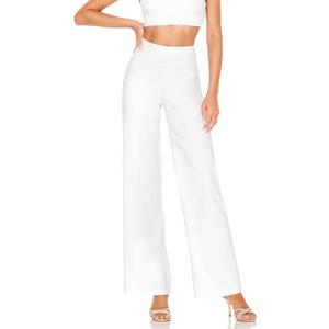 Hybrid & Company Womens Ultra Comfort Ponte Fabric Pull on Casual Wide Leg Pants (XX-Large, White)