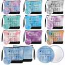 Kacctyen 20 Pcs Christian Gifts for Women 10 Colors Christian Makeup Bag Religious Compact Mirror Bible Verse Cosmetic Bag with Zipper Inspirational Pocket Mirror for Women Sister Church Member Gift
