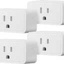 Amazon Basics Smart Plug, Works with Alexa Only, Voice Control, Remote APP Control, Schedule, Compact Design, Versatile, 2.4 GHz Wi-Fi, No Hub Required, 4-Pack, White