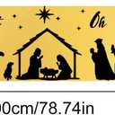 2 x Christmas Banner Night Nativity Banner Holy Scene Decor Backdrop 78x17 Inches Festive Holiday Party Wall Decor Outdoor Indoor Welcome Banner Wall Hanging for Party Decoration Supplies