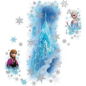 RoomMates RMK2739GM Disney Frozen Ice Palace with Elsa and Anna Peel and Stick Giant Wall Decals