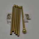 2 Pack Gold Curtain Rods for windows 32 to 48 inch, 5/8 inch Splicing Heavy Duty Metal Curtain Rod Set with Brackets