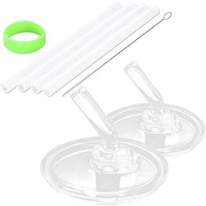 Greant 2 PCS Replacement Straws compatible with THERMOS FOOGO 10 OZ Bottles (Model BS535), Replacement Parts compatible with FOOGO 10 oz, Included 4 PCS Straws