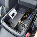 EDBETOS Center Console Organizer Tray Compatible with Atlas Accessories 2018 2019 2020 2021 2022 2023 Secondary Armrest Storage Glove Box Divider ABS Black Materials (Black Trim)