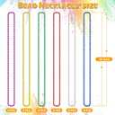 2 x Mardi Gras Beads, 24PCS Metallic Colorful Bead Necklace Party Favors, 6 Kinds of 33" Beaded Necklace Costume Women Men Stuff, Festival Parade Throw Accessories for Wedding Birthday Celebrations