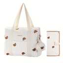 3pc Diaper Bag Tote Set, Hospital Bag for Labor & Delivery, Maternity Travel Bag with Changing Pad & Pacifier Case (Medium - Bears)