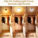 2 Pack Clip On Lamp Shade, 8" DIA x 4 1/4" Height Light Cover for A Type Bulb, Lamp Cover for Deco Exposed Bare Bulb Fixture, Acrylic Dome Clip on Standard Shades for Home Bathroom Office