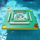 Floating Mahjong Table for Pool, No Assembly EVA Water Game Table Tray, Portable Swimming Pool Hot Tub Floating Board Game Table for Adults, Card Poker Domino Mahjong Game Summer Party Supplies
