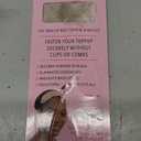 MILANO COLLECTION Glueless Top Grip for Hair Topper & Wiglets, Adjustable Translucent Strap with Side Openings, Top Headband for Your Wig or Topper, Includes Clips, Beige, Small