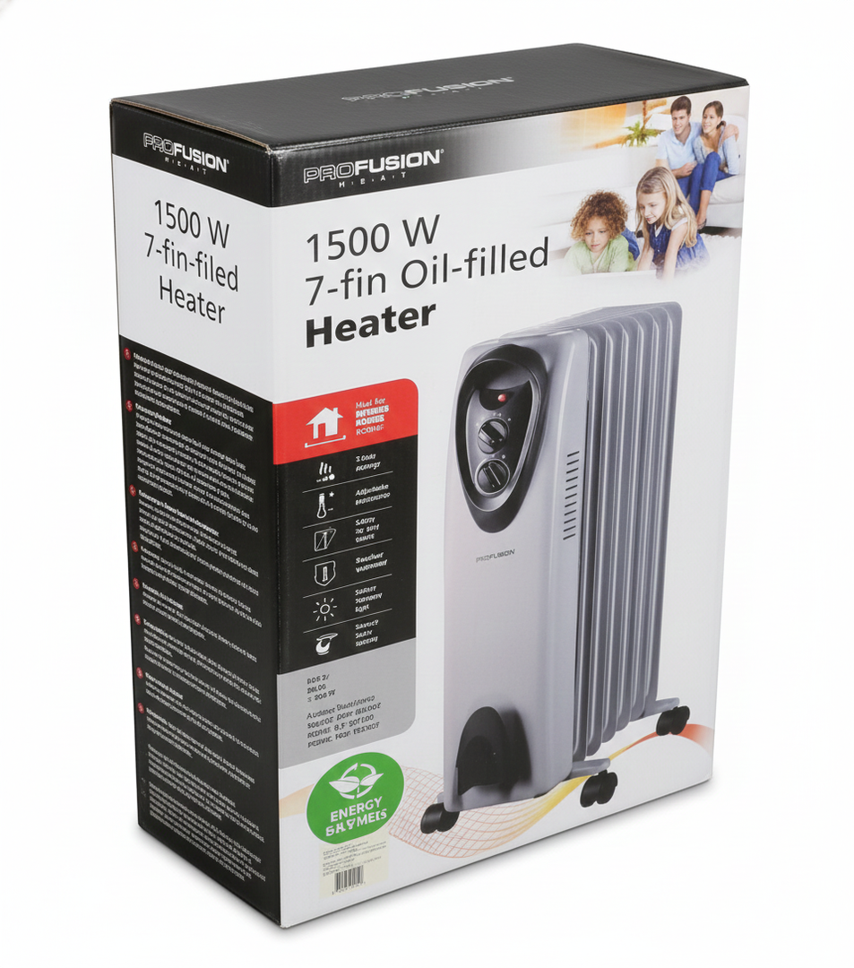 ProFusion Heat 7-Fin Mechanical Oil Filled Heater 1500W