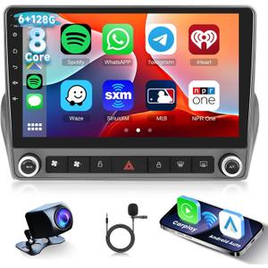 [6G+128G] 8-Core Car Radio for Chevrolet Camaro 2008-2015 Android Car Stereo with Bluetooth GPS,Hodozzy 9 Inch Touch Screen with Wireless Carplay Android Auto,WiFi USB,DSP,FM RDS