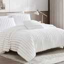 Hallmart Collection Ethan White 4 Pc King Comforter Set