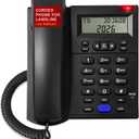 Uvital Corded Phone for Landline, Black Telephone Landline Phones, Desktop Telephone for Home/Office/Hotel with LCD Display Caller ID-Ringer Volume Hands Free, Easy-to-Use