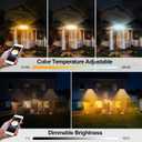 Wall Washer Light Smart LED Landscape Spotlights with 6CCT Adjustable Color Temperature, Dimmable 1%-100%, Waterproof IP65, RF Remote & App Control, Timer Function, Easy Installation, 72W Tunable White