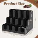 Geetery 12 Compartment Acrylic Cup Dispenser Organizer and Lid Holder
